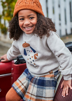 Bavlnený dievčenský pulover - mikina
